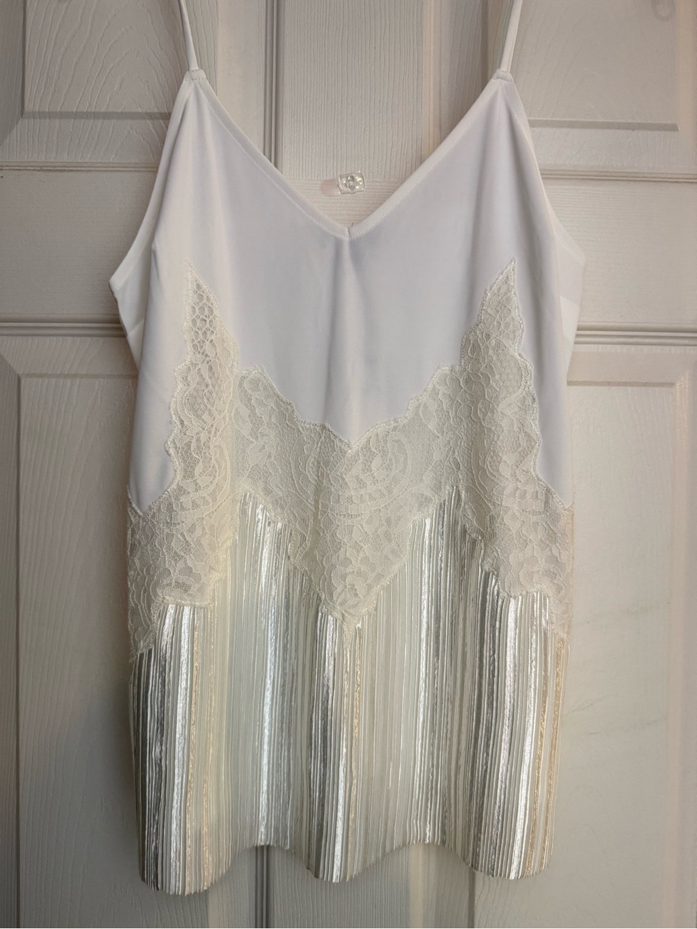 Express White V-Neck Tank Top